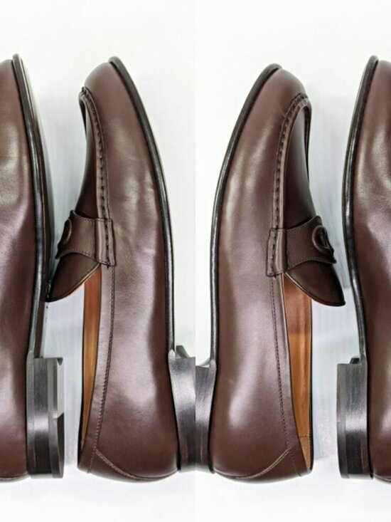 Valentino Garavani Men\'s Vlogo Penny Loafer Chocolate Brown Size 43 (MSRP $980) main image 7